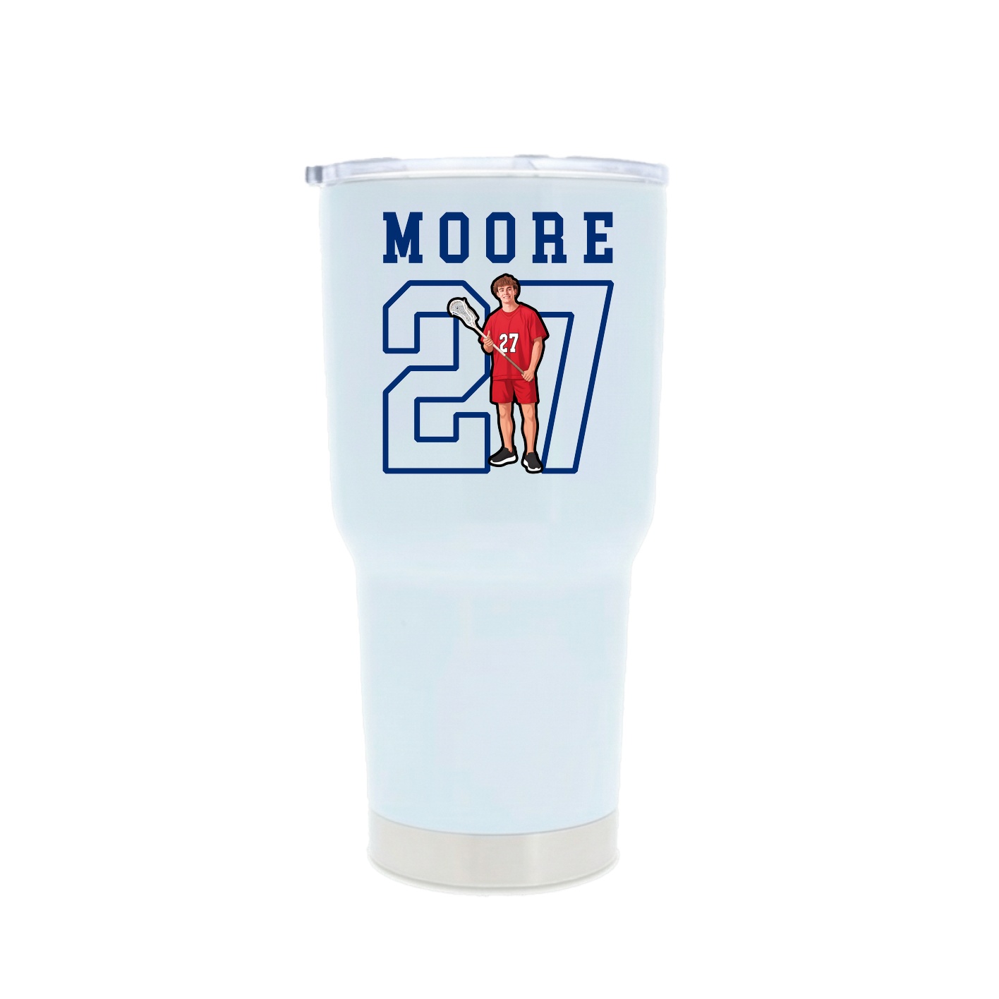 30oz Stainless Steel Tumbler — Shirsey in White
