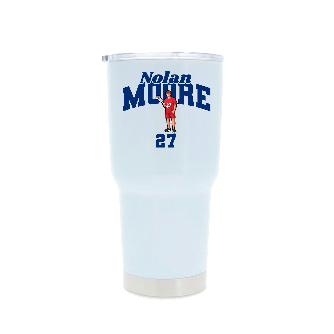 30oz Stainless Steel Tumbler — Signature Arch in White