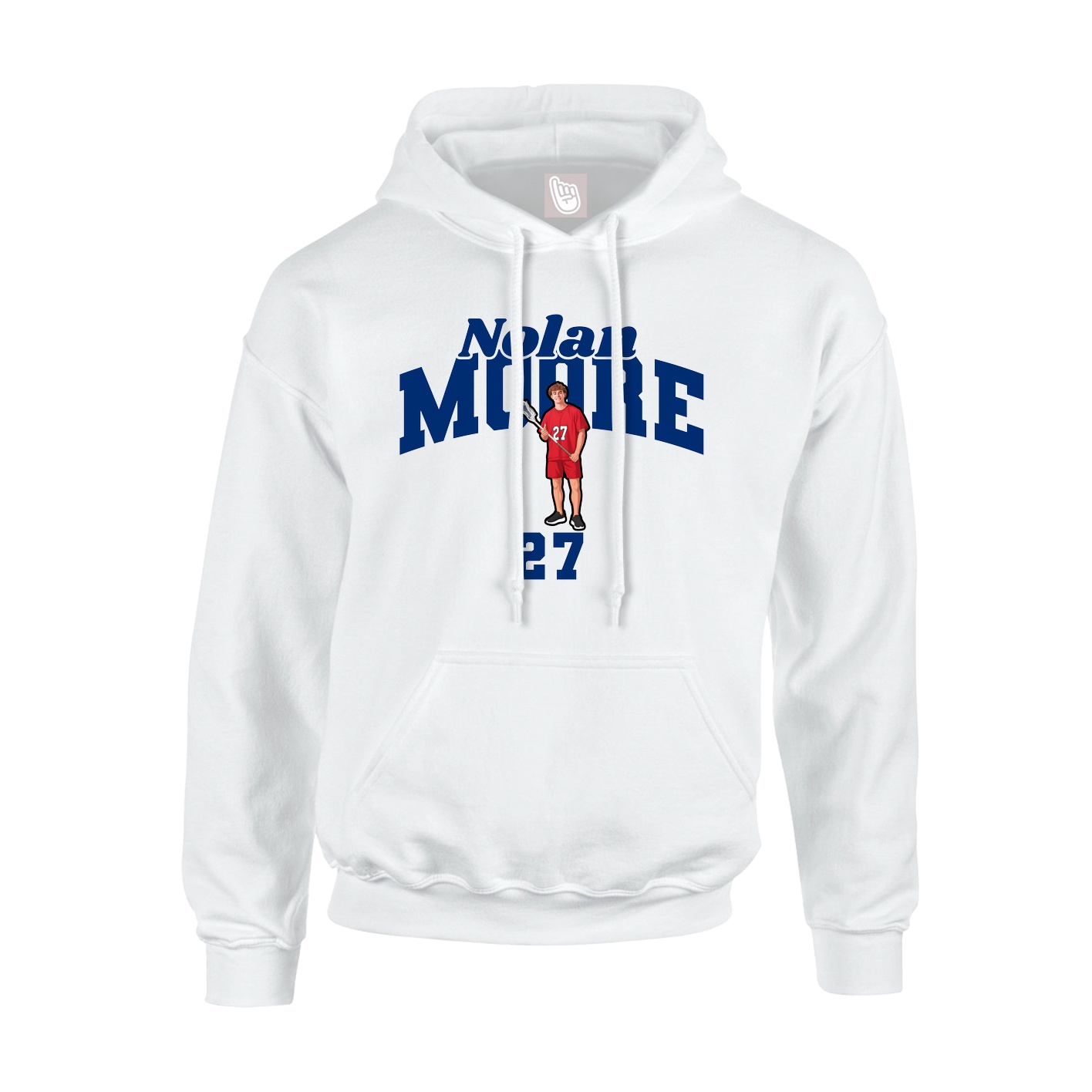 Hoodie — Signature Arch in White