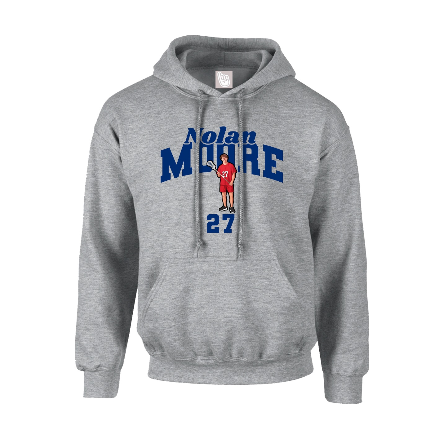 Youth Hoodie — Signature Arch in Grey