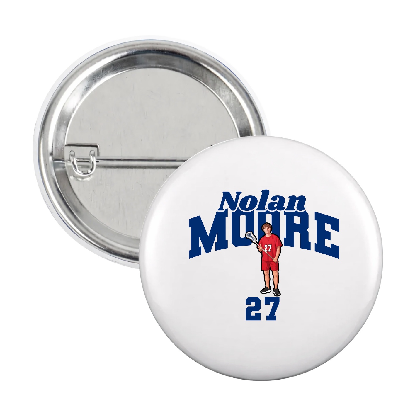 Game Day Button — Signature Arch in White