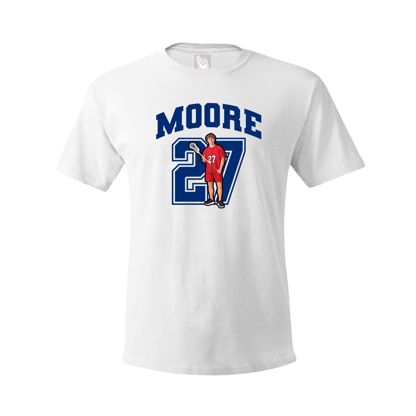 Youth Tee — Number in White