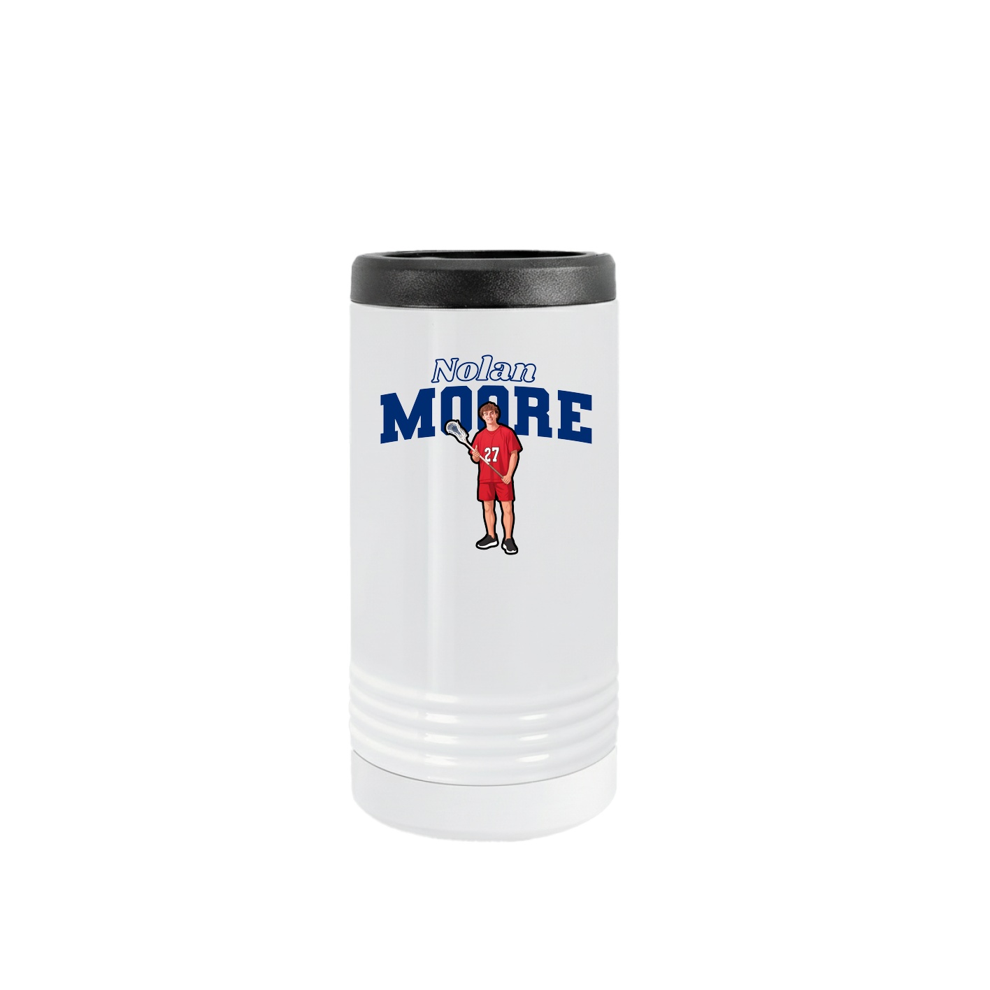 Slim Beverage Holder — Name Arch in White