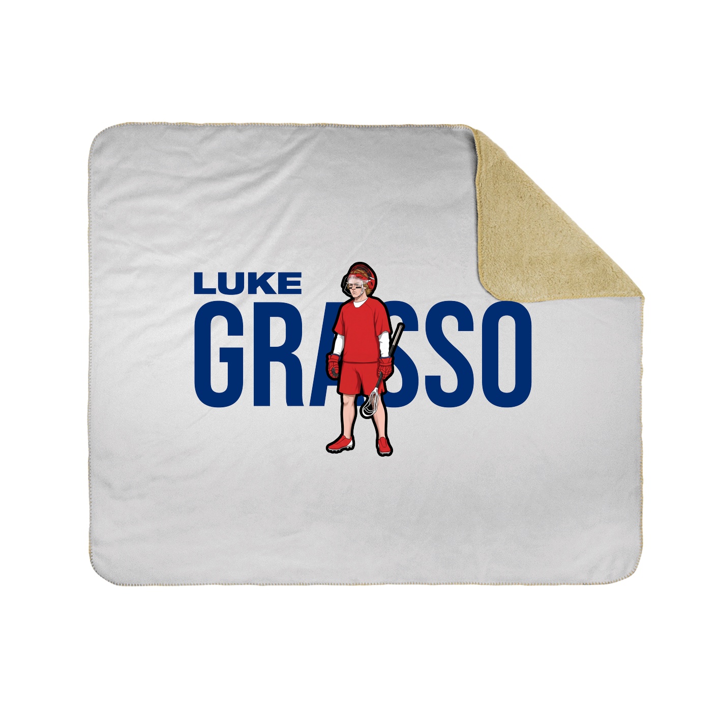 Throw Blanket — Player Name in White