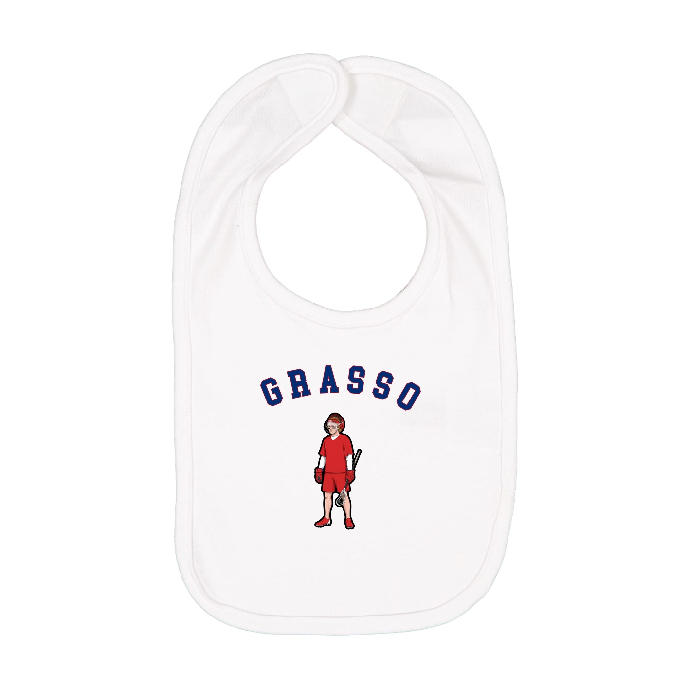 Infant Bib — Shirsey Arch in White