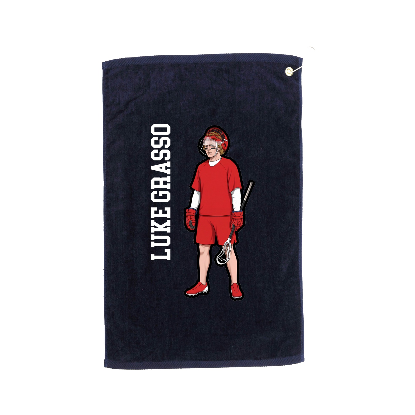 Golf Towel — Name Vertical in Navy