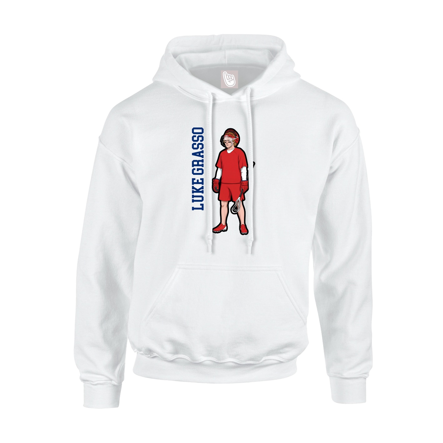 Youth Hoodie — Name Vertical in White