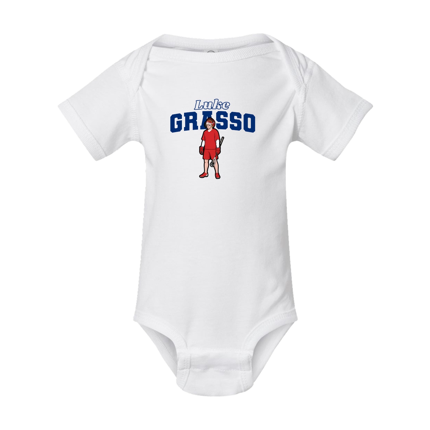 Baby Onesie — Name Arch in White