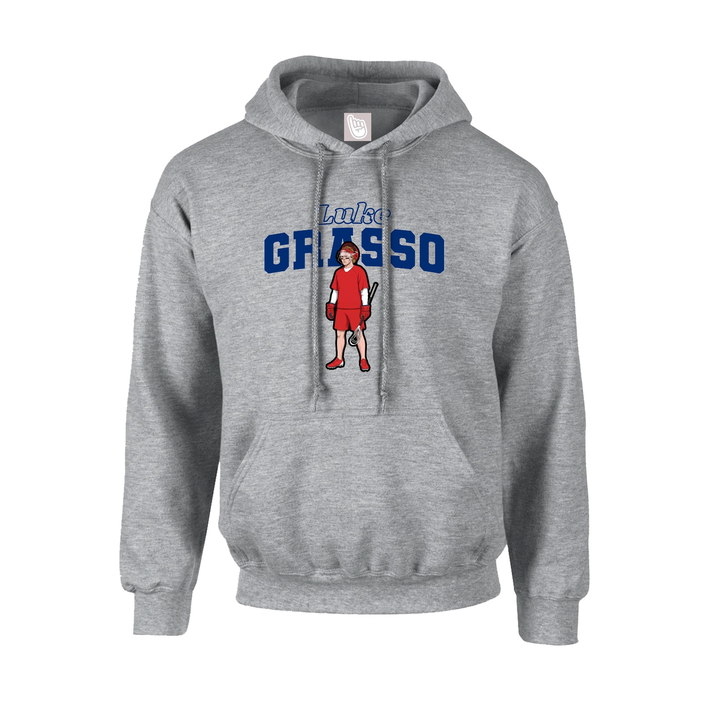 Youth Hoodie — Name Arch in Grey
