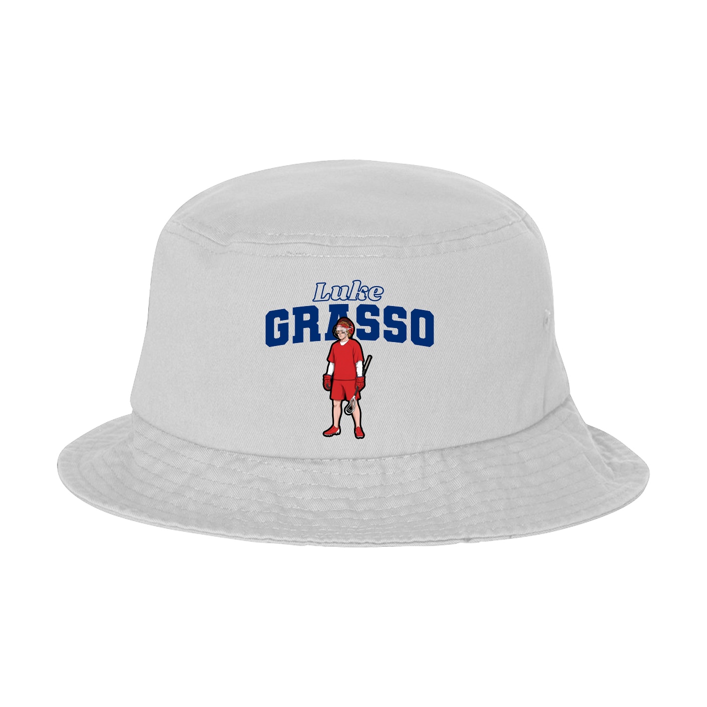 Bucket Cap — Name Arch in White