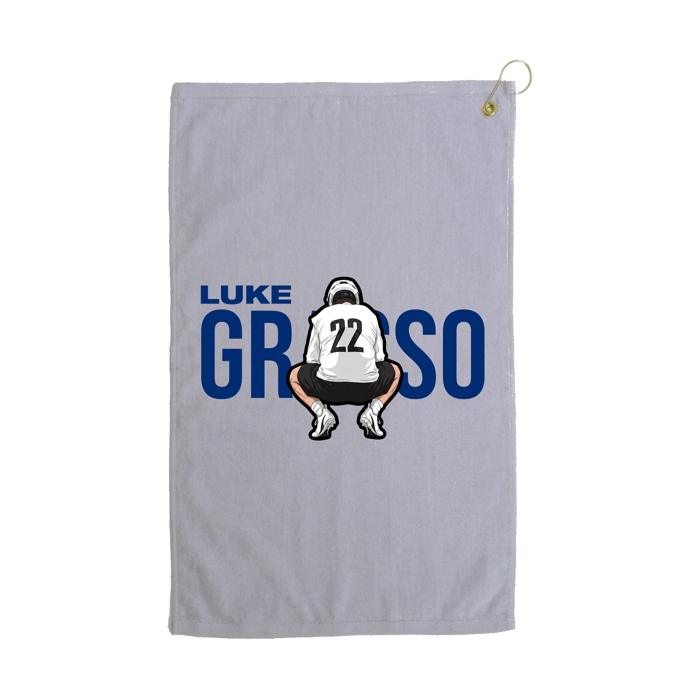 Golf Towel — Player Name in Grey