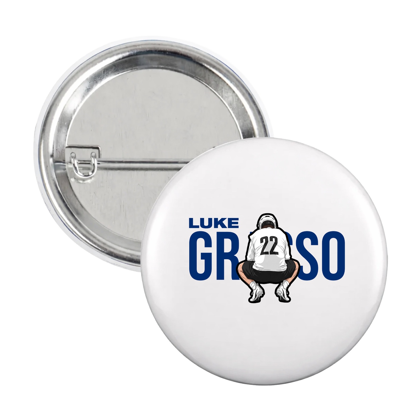 Game Day Button — Player Name in White