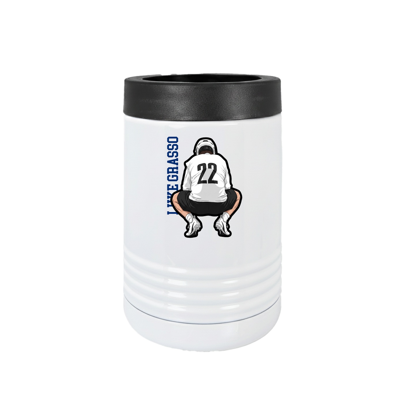 Beverage Holder — Name Vertical in White