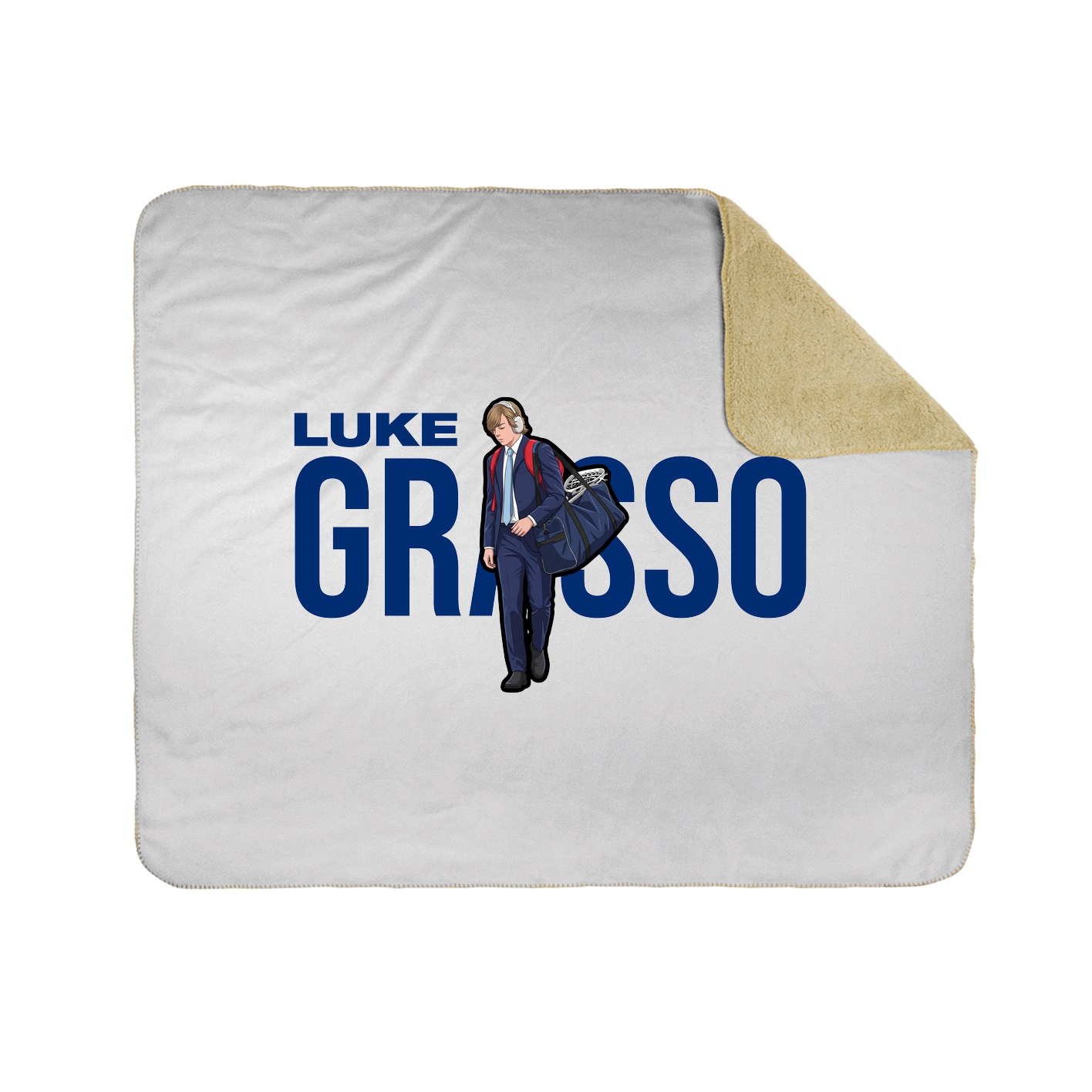 Throw Blanket — Player Name in White