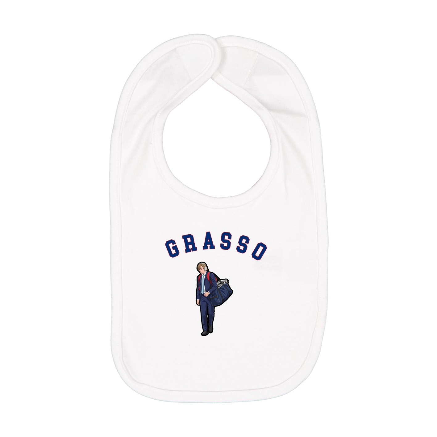 Infant Bib — Shirsey Arch in White