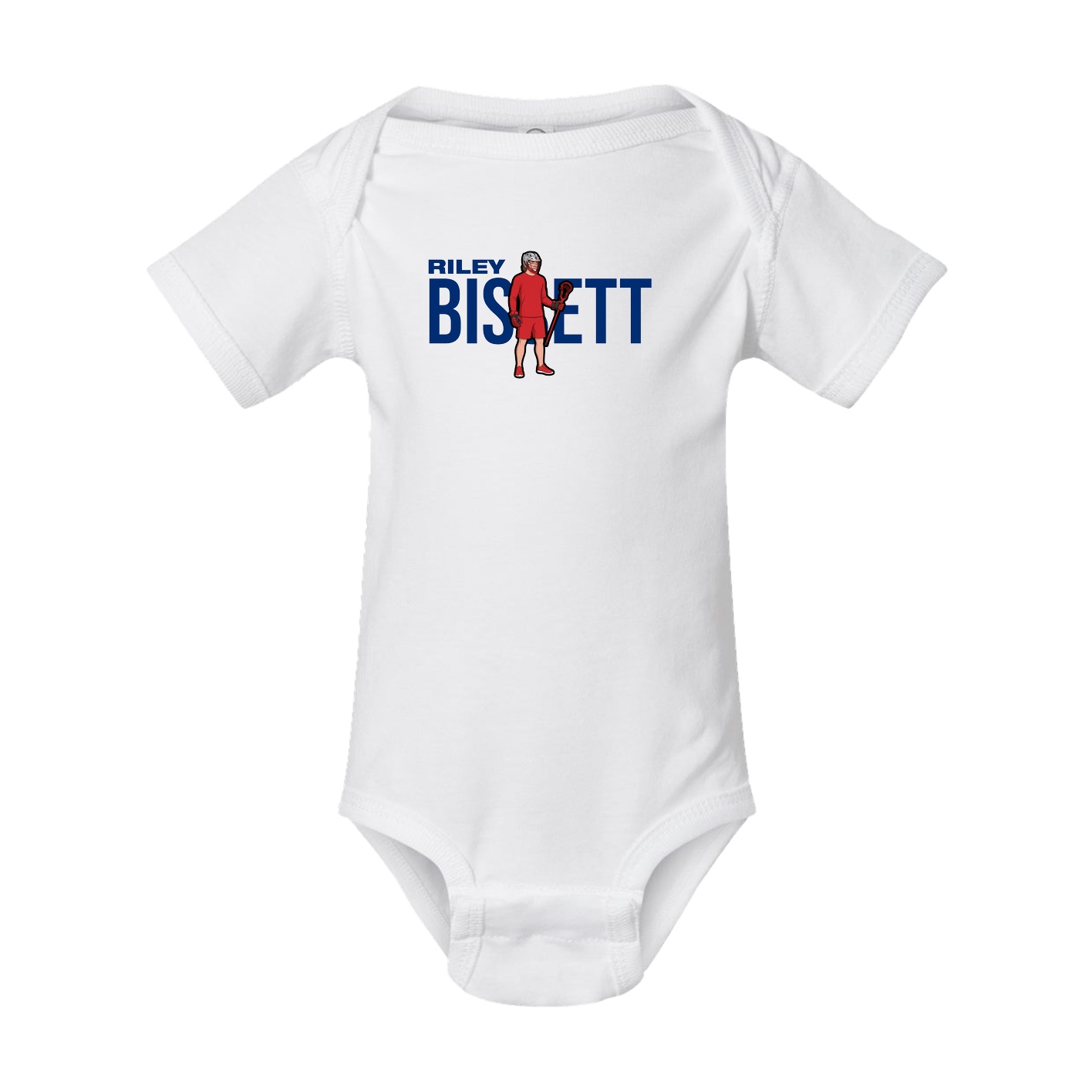 Baby Onesie — Player Name in White