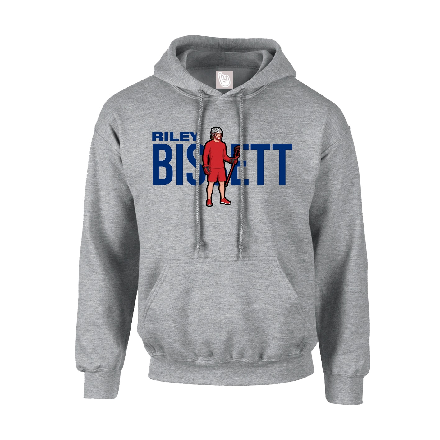 Youth Hoodie — Player Name in Grey