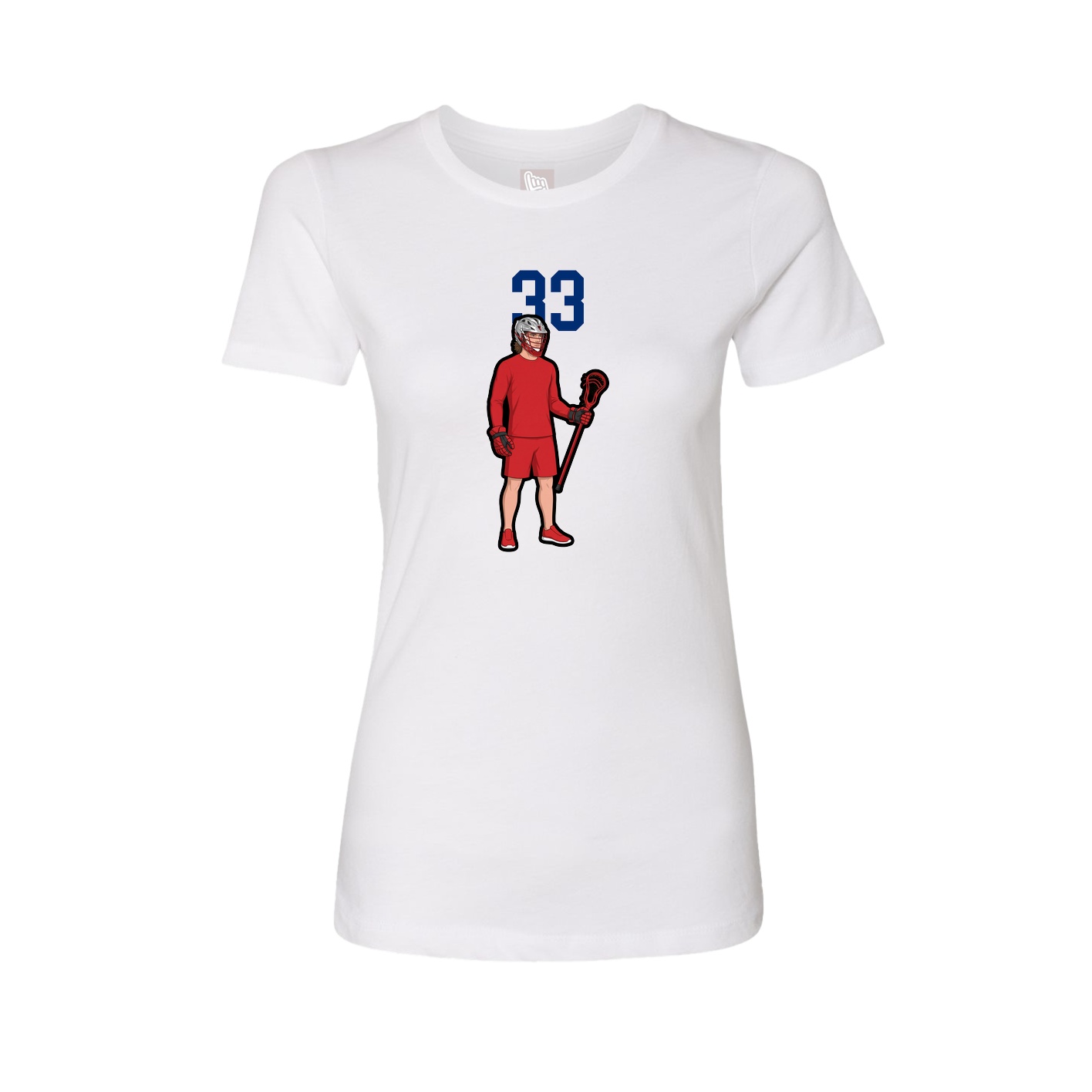 Fitted Women's Tee — Number Top in White