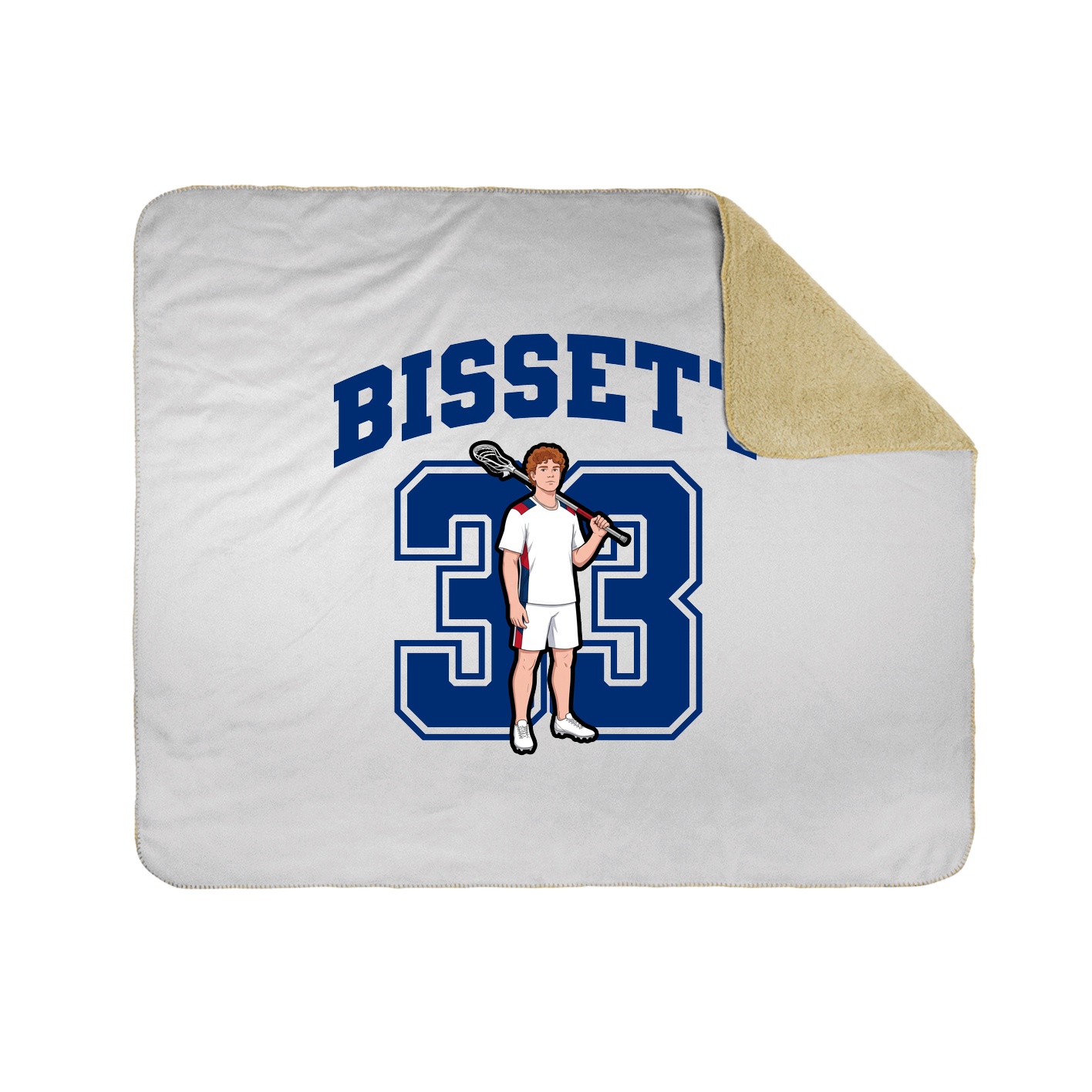 Throw Blanket — Number in White