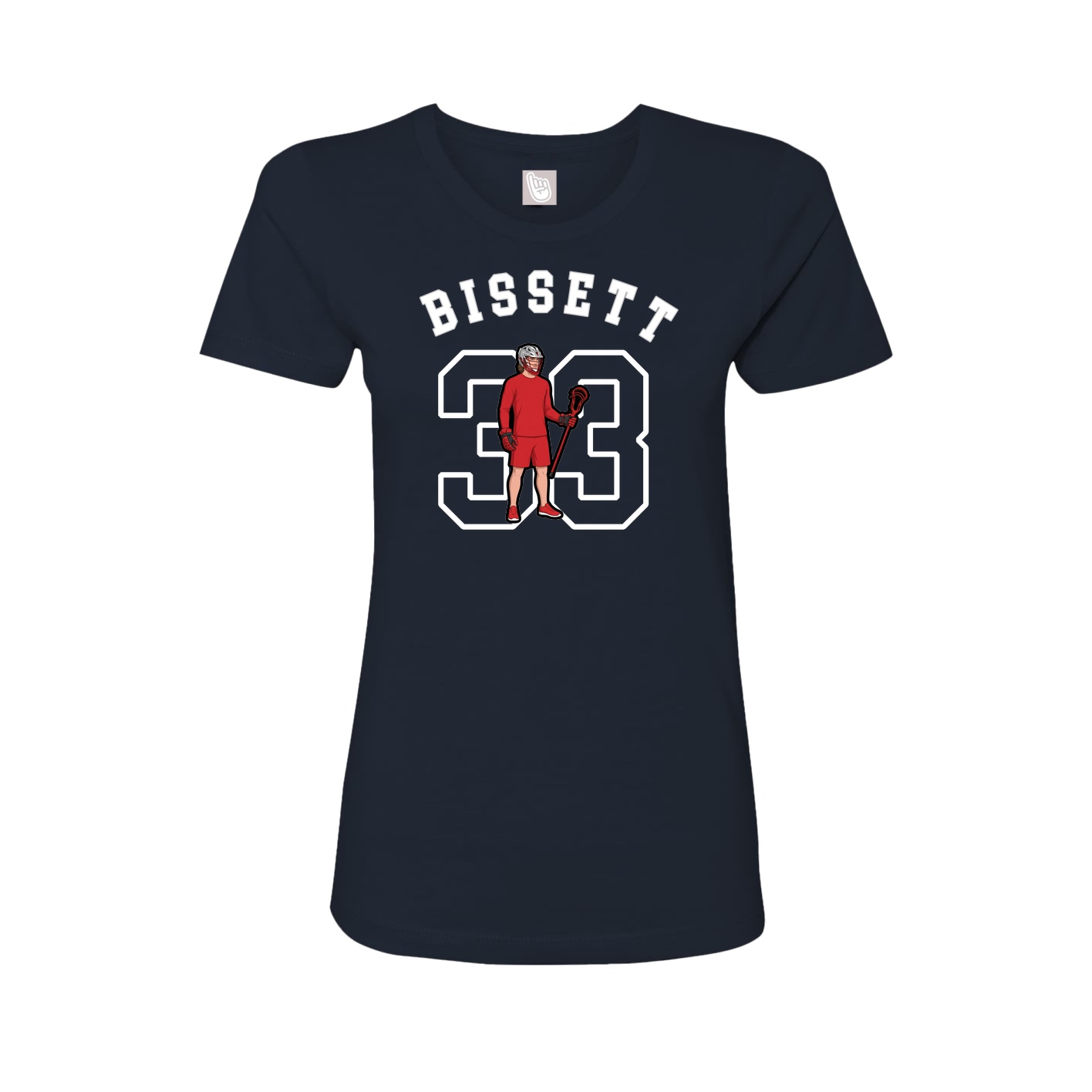 Fitted Women's Tee — Shirsey Arch in Navy