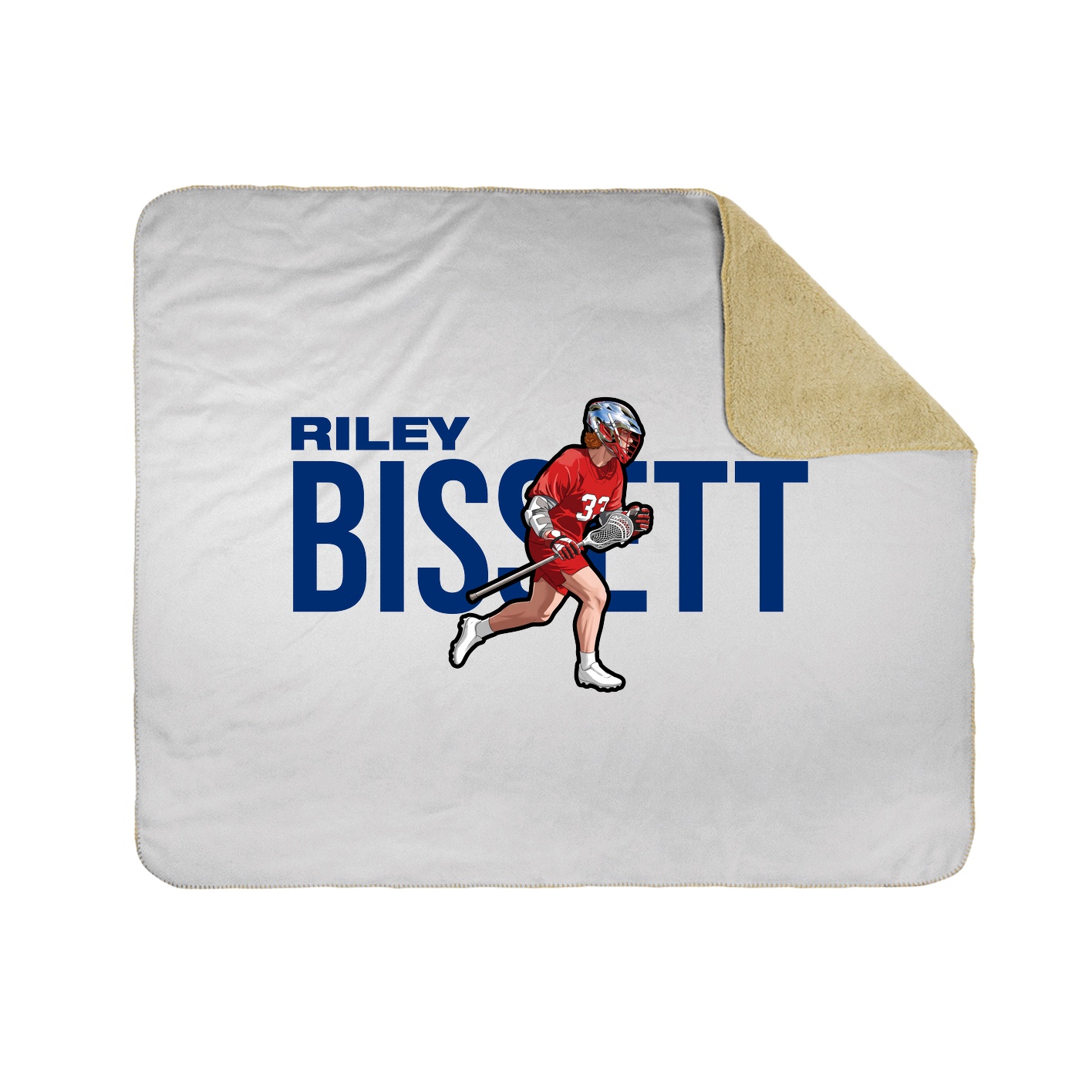 Throw Blanket — Player Name in White