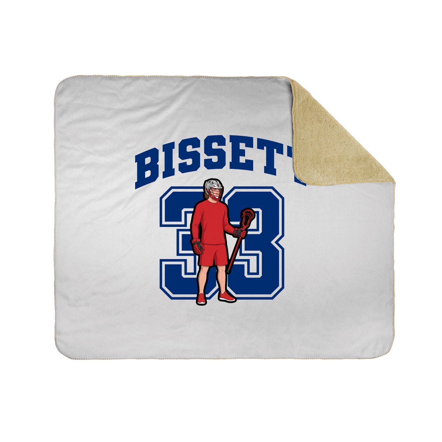 Throw Blanket — Number in White