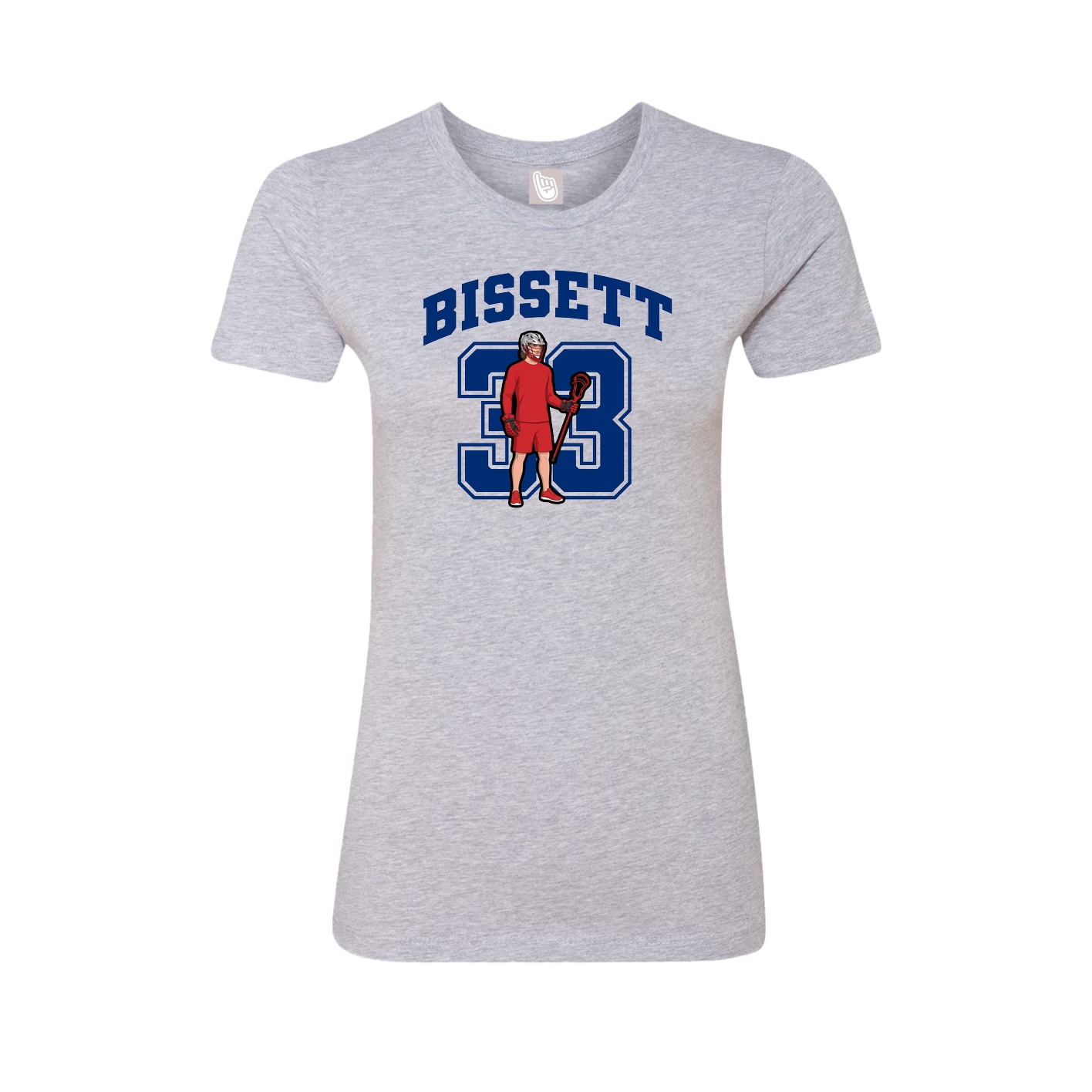 Fitted Women's Tee — Number in Grey