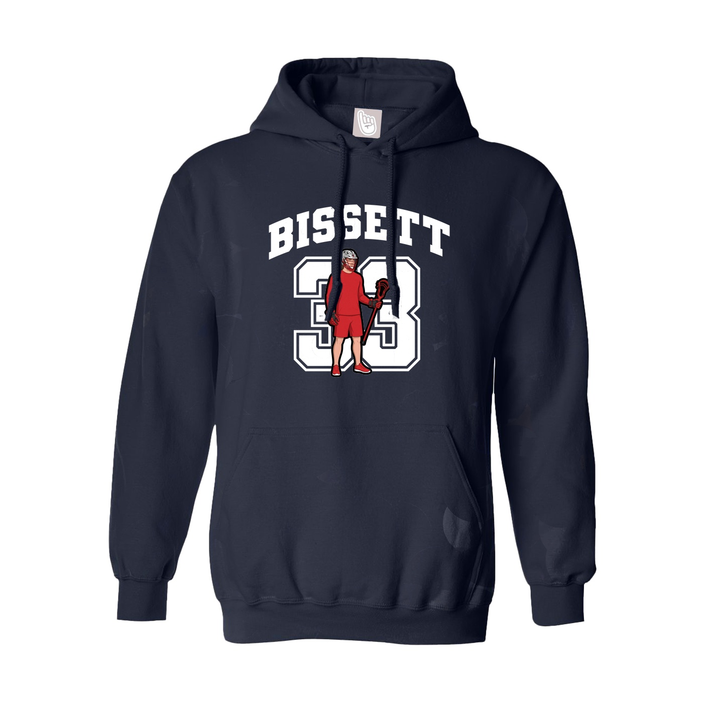 Youth Hoodie — Number in Navy