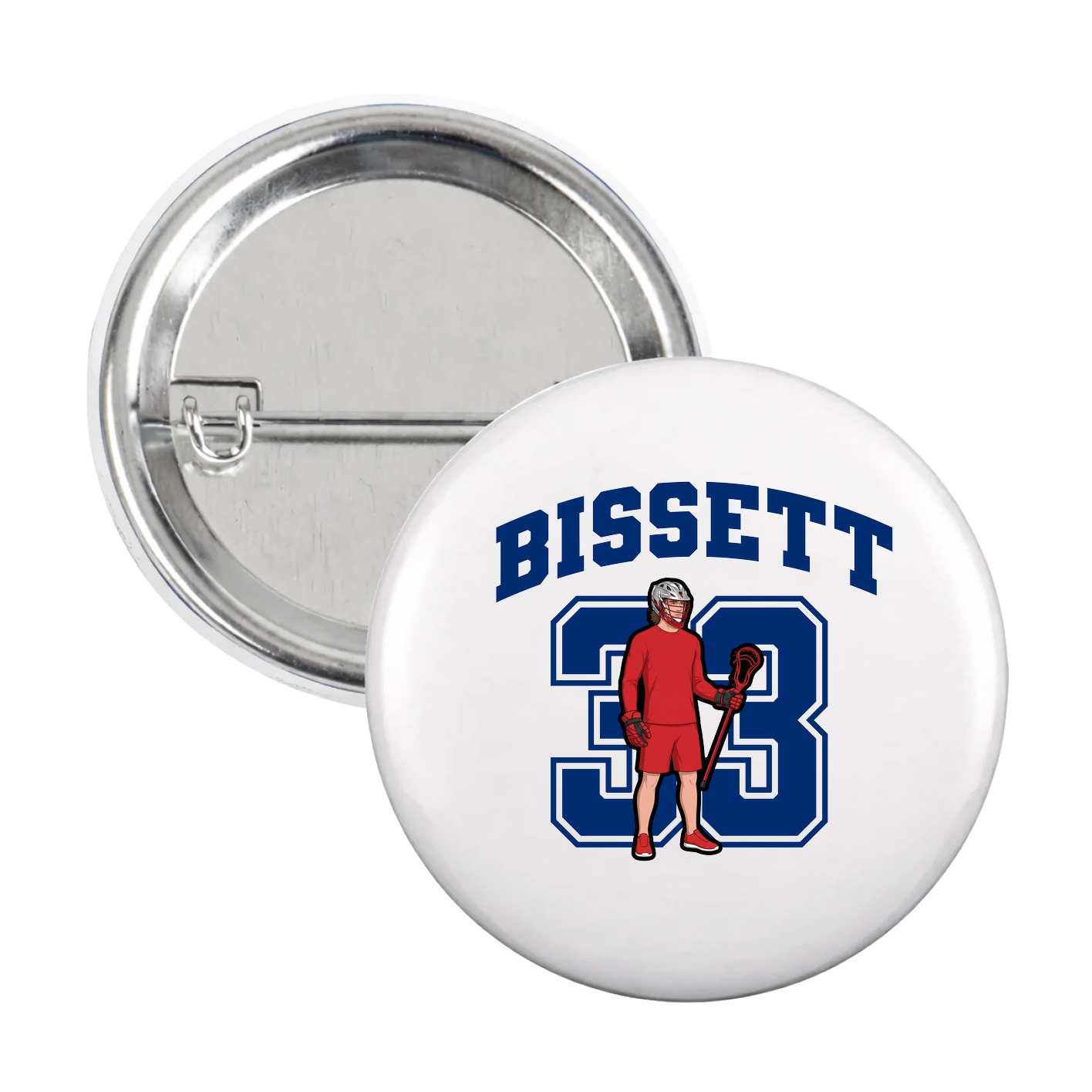 Game Day Button — Number in White