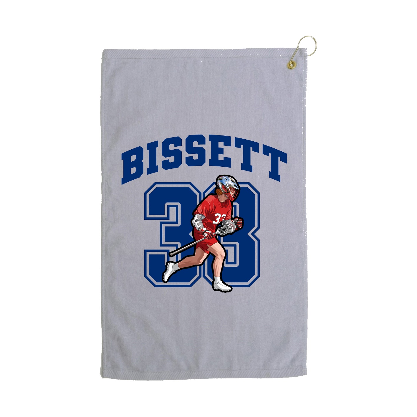 Golf Towel — Number in Grey