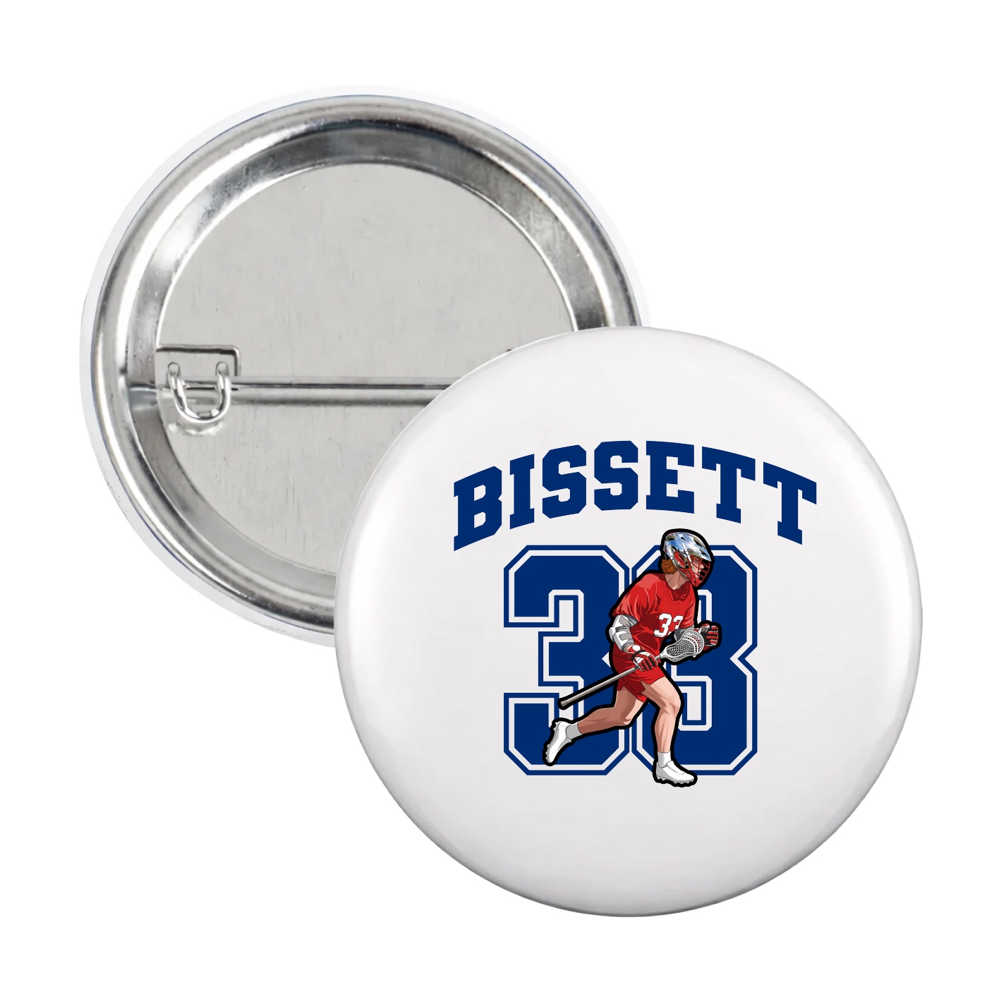 Game Day Button — Number in White