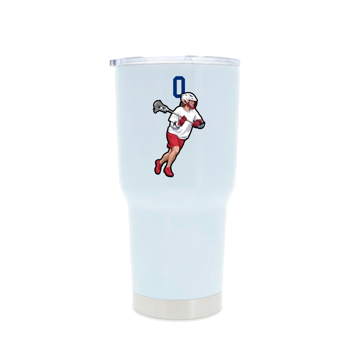 30oz Stainless Steel Tumbler — Number Top in White