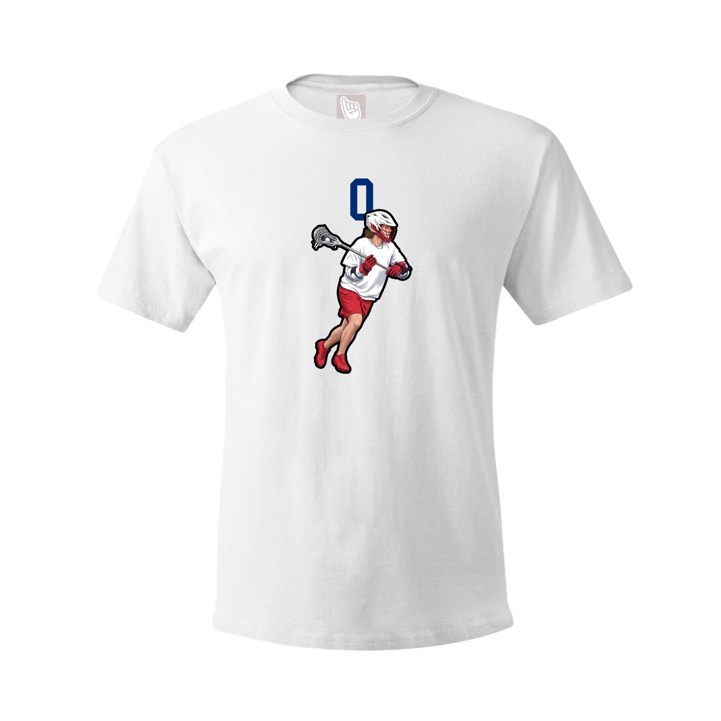 Youth Tee — Number Top in White