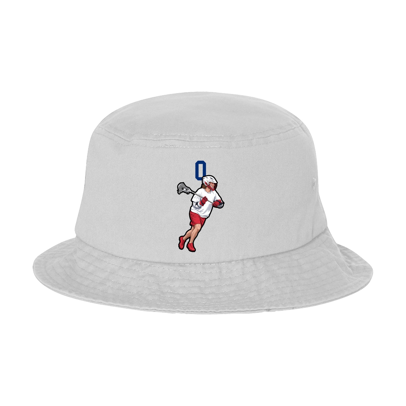 Bucket Cap — Number Top in White