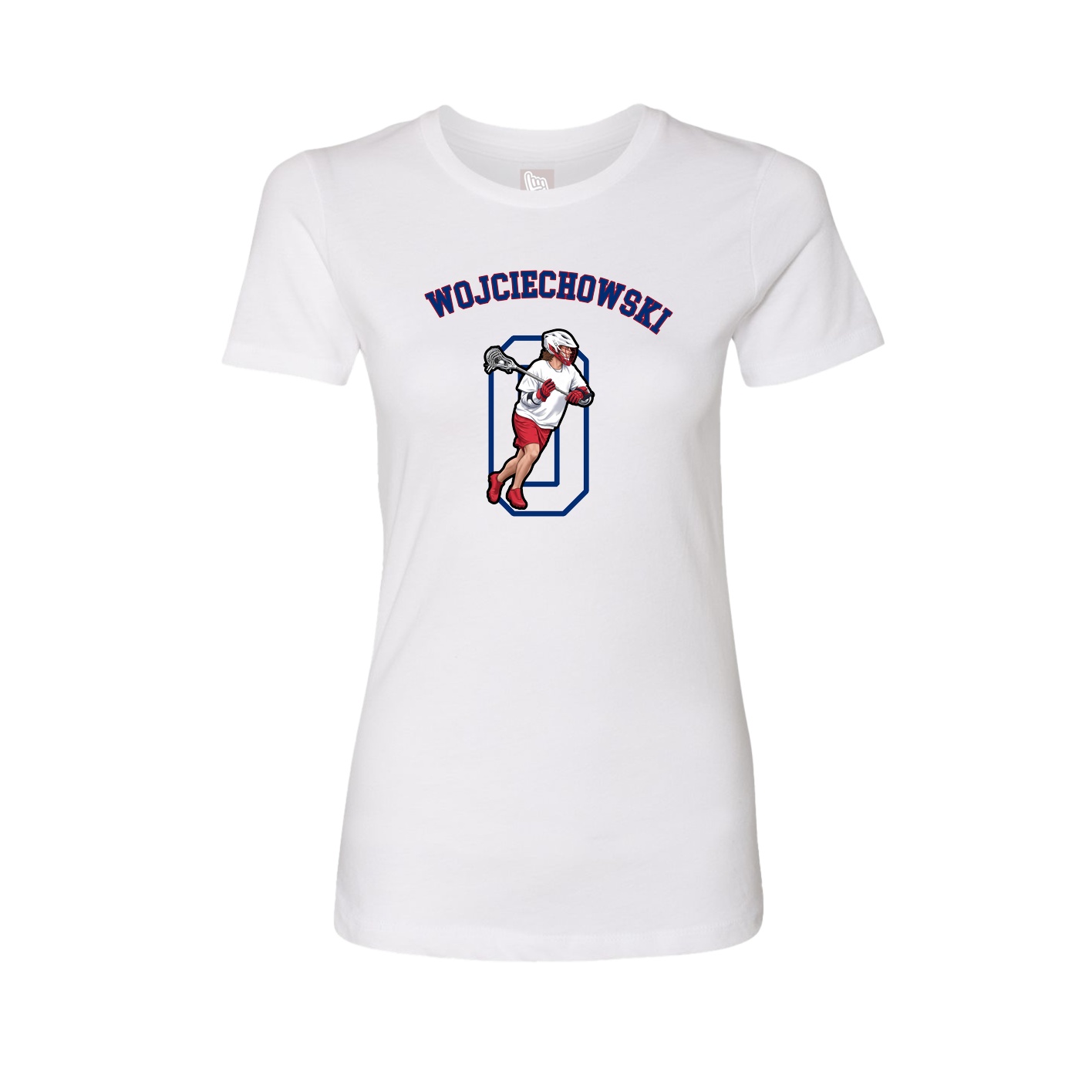 Fitted Women's Tee — Shirsey Arch in White
