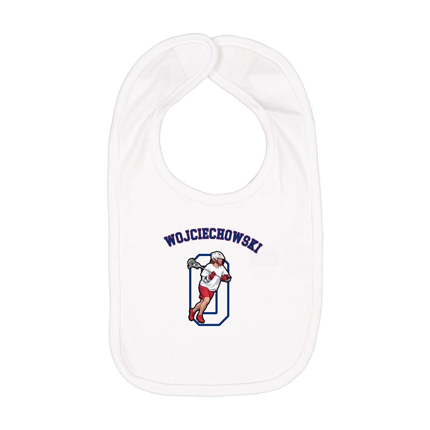 Infant Bib — Shirsey Arch in White
