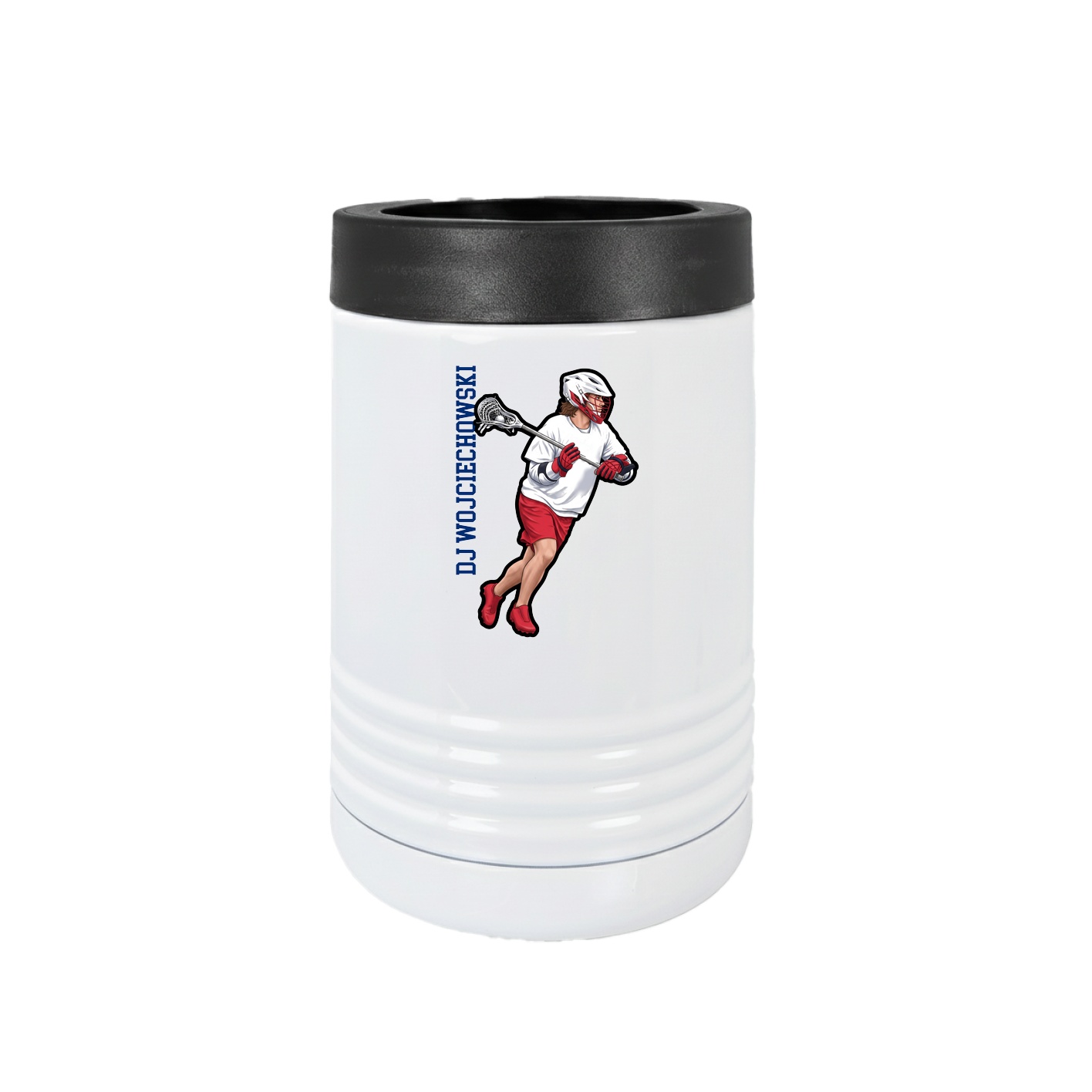 Beverage Holder — Name Vertical in White