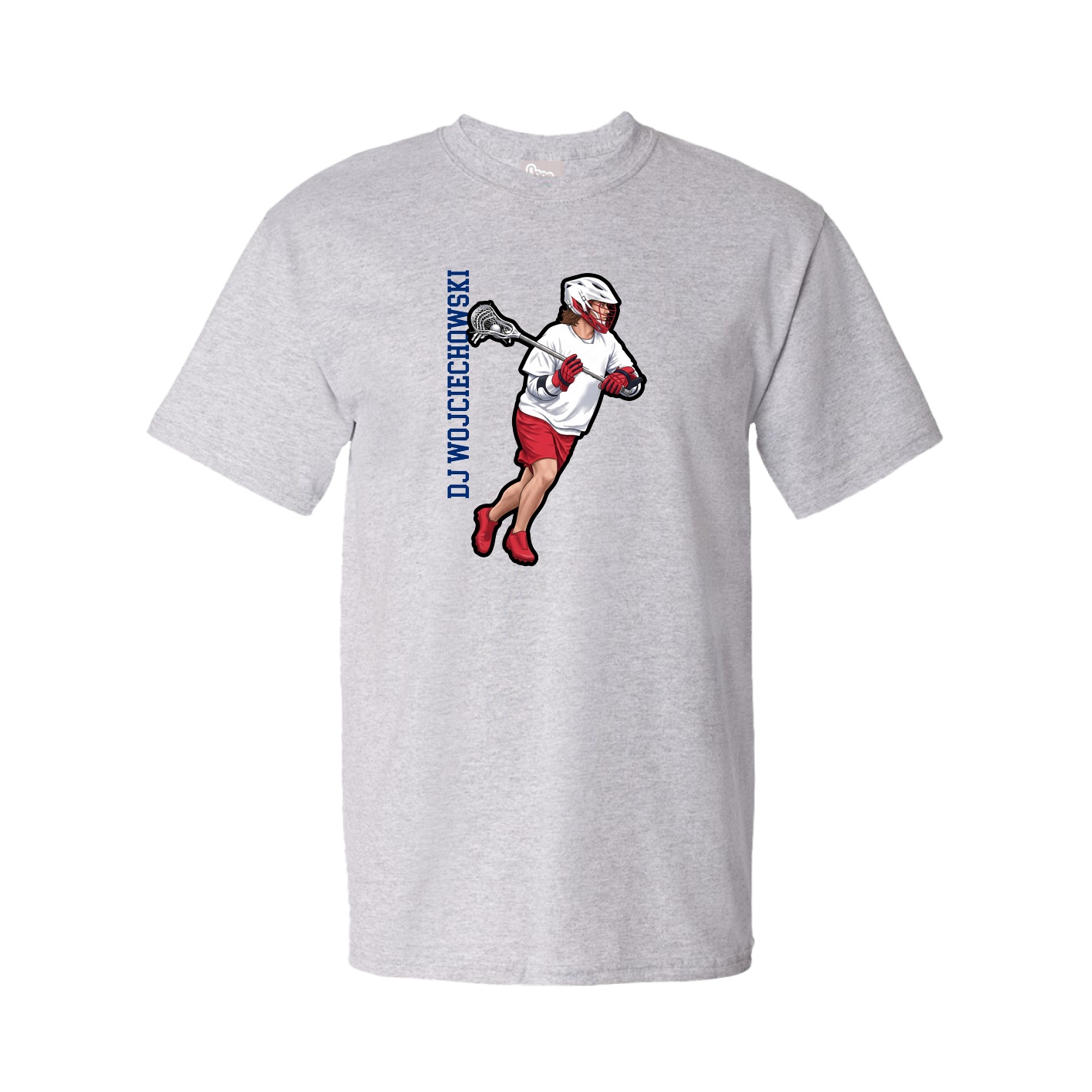 Tee — Name Vertical in Grey