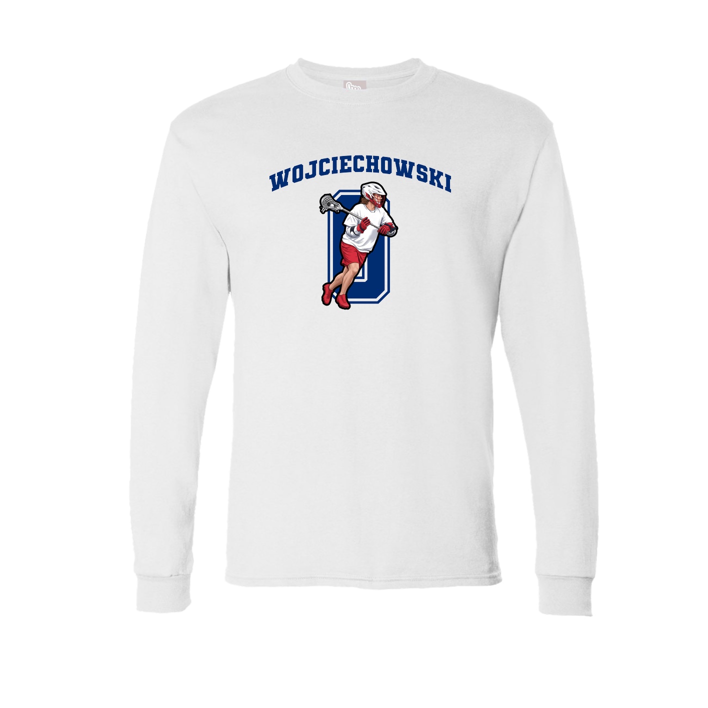 Long Sleeve Tee — Number in White
