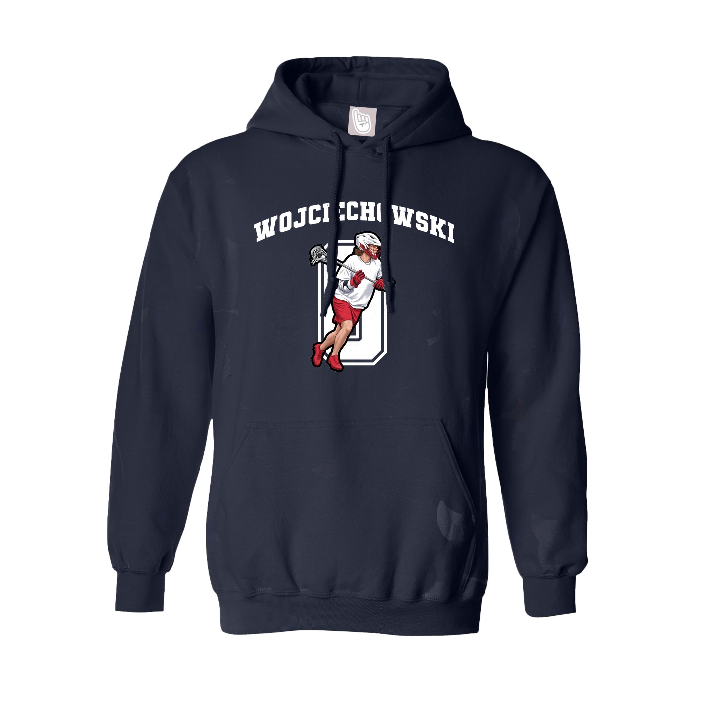 Hoodie — Number in Navy