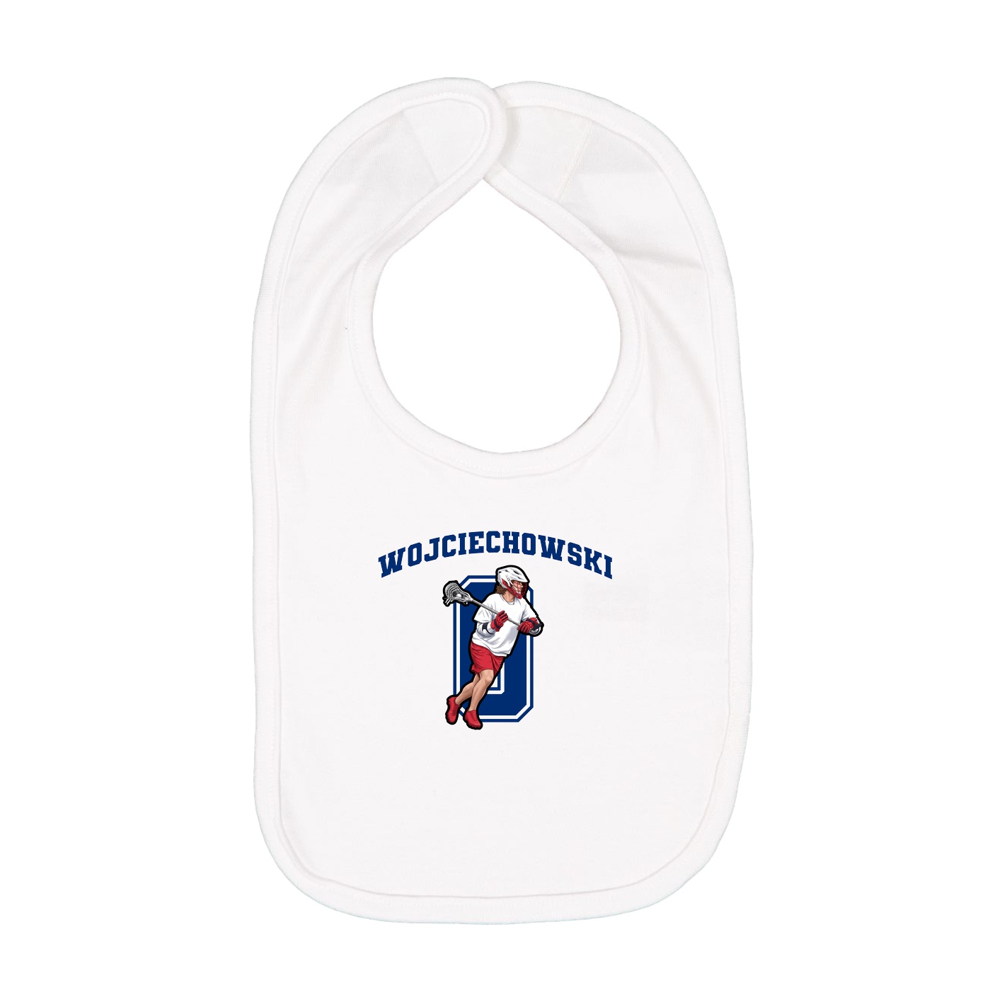Infant Bib — Number in White