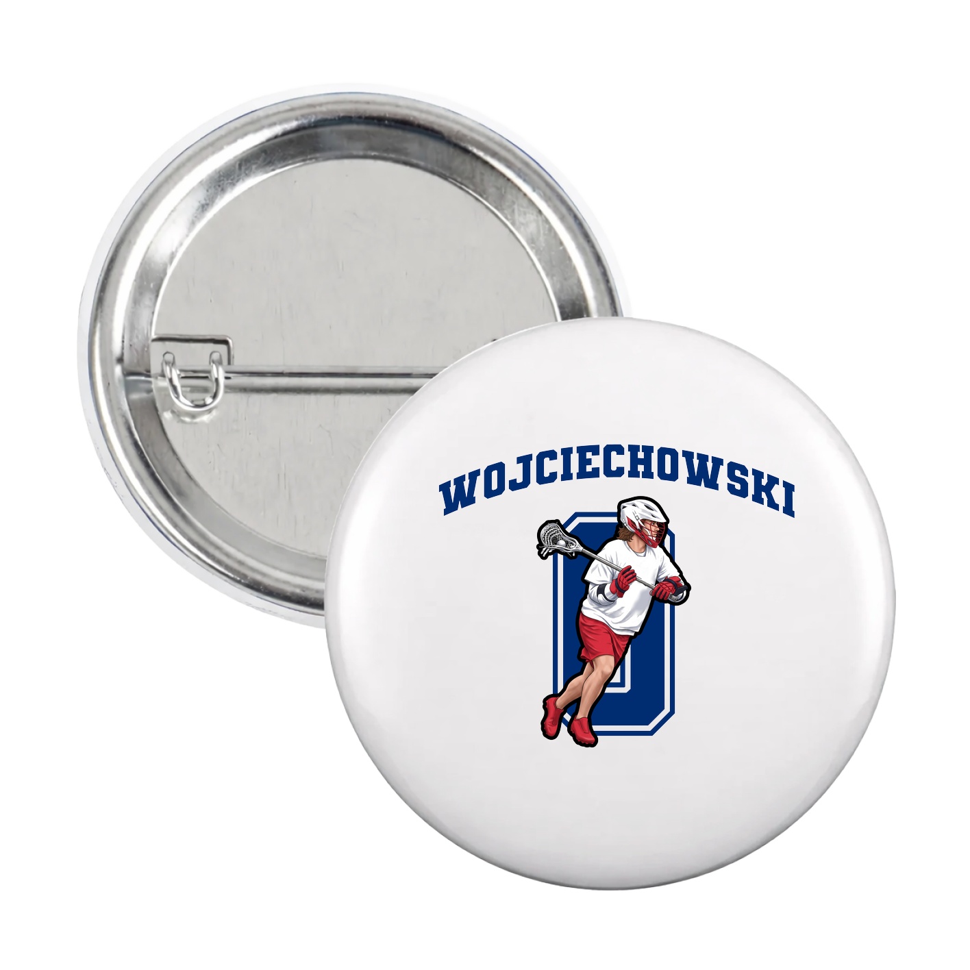 Game Day Button — Number in White