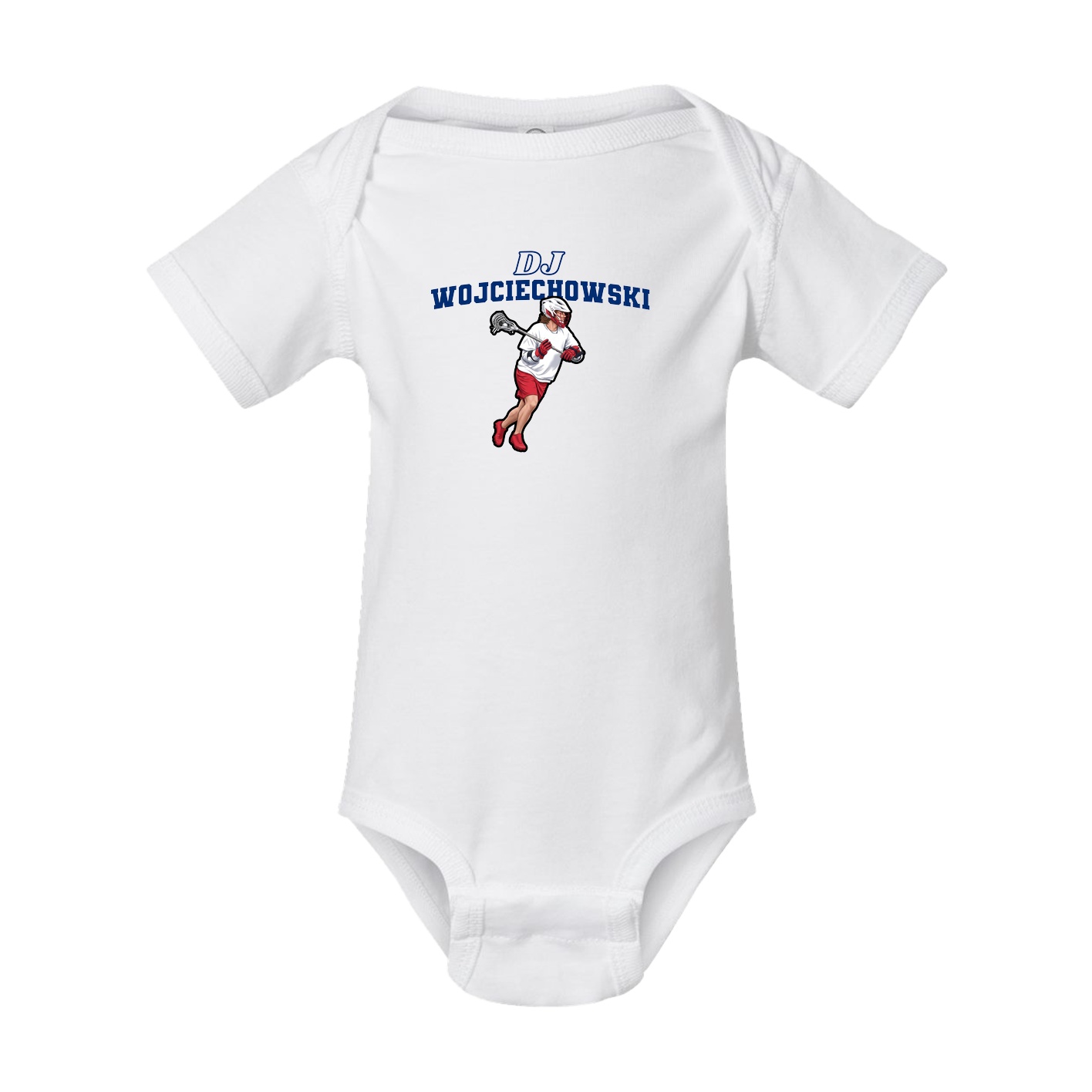 Baby Onesie — Name Arch in White