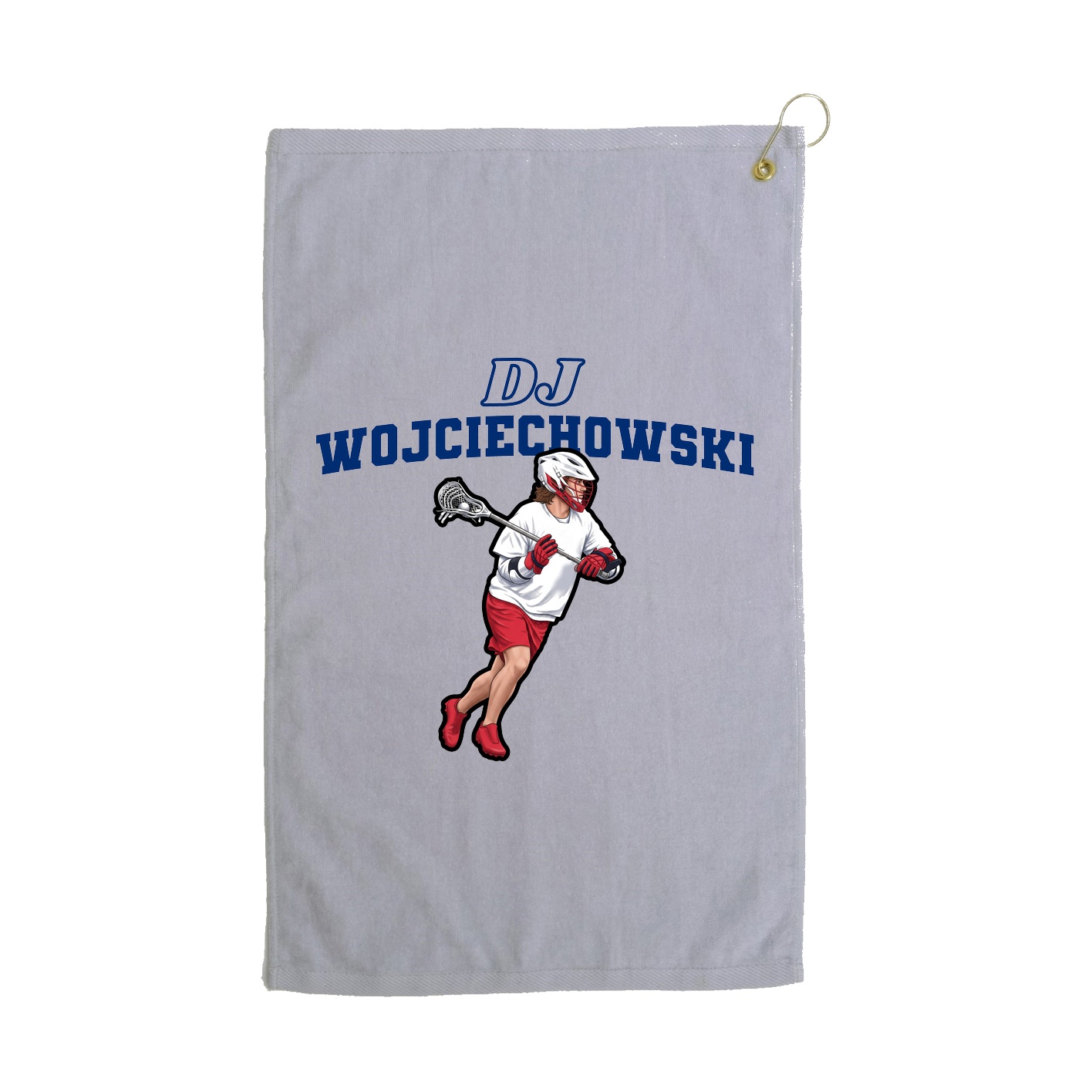 Golf Towel — Name Arch in Grey