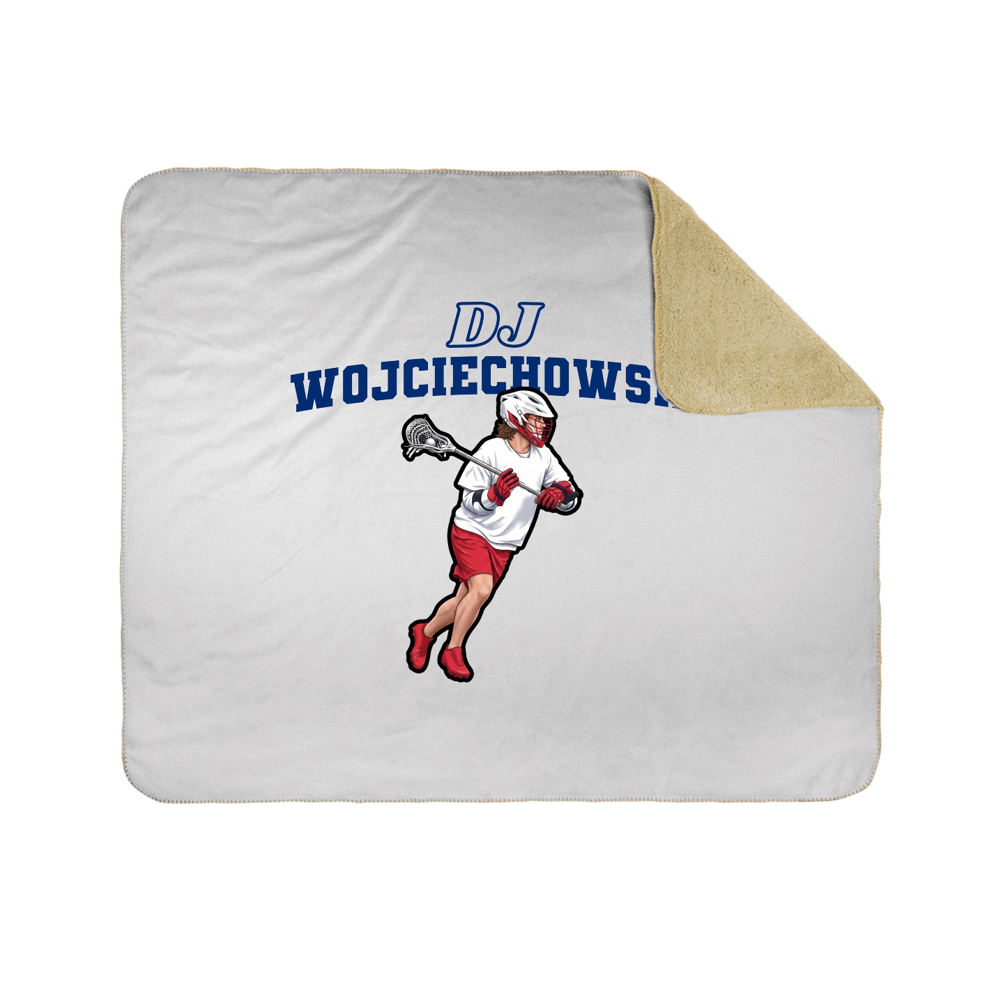 Throw Blanket — Name Arch in White