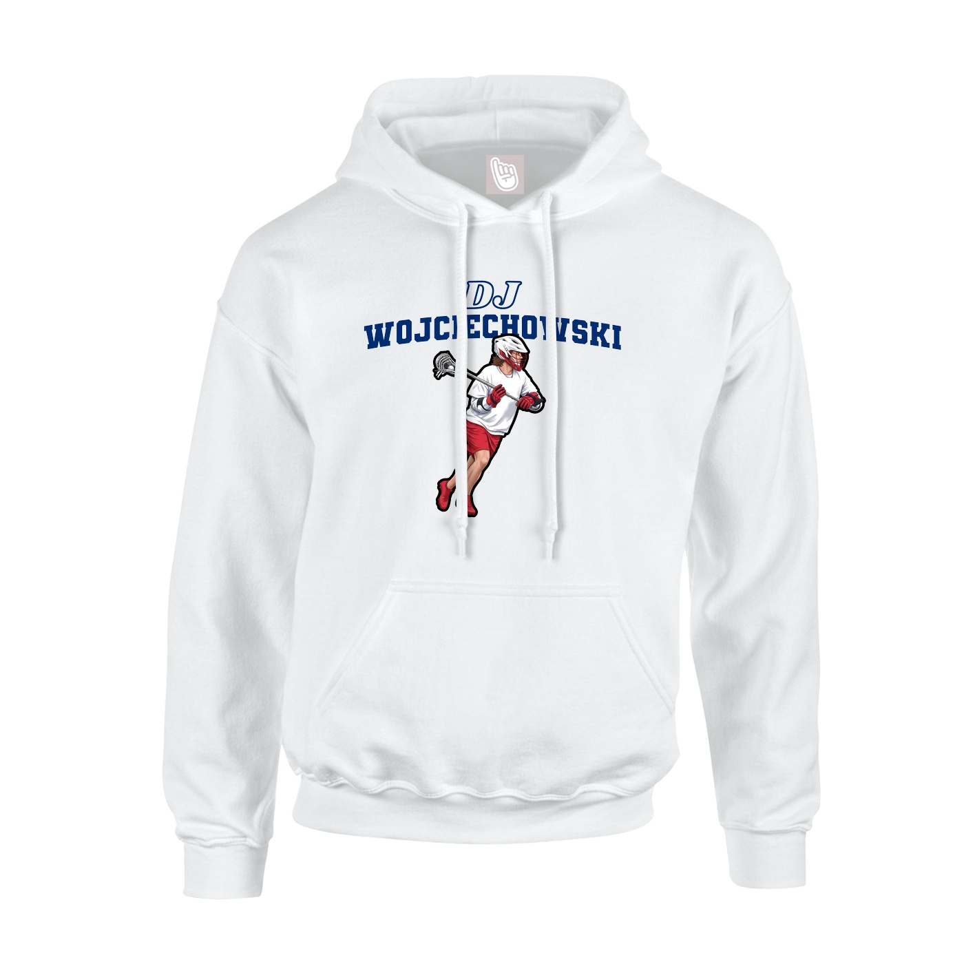Hoodie — Name Arch in White