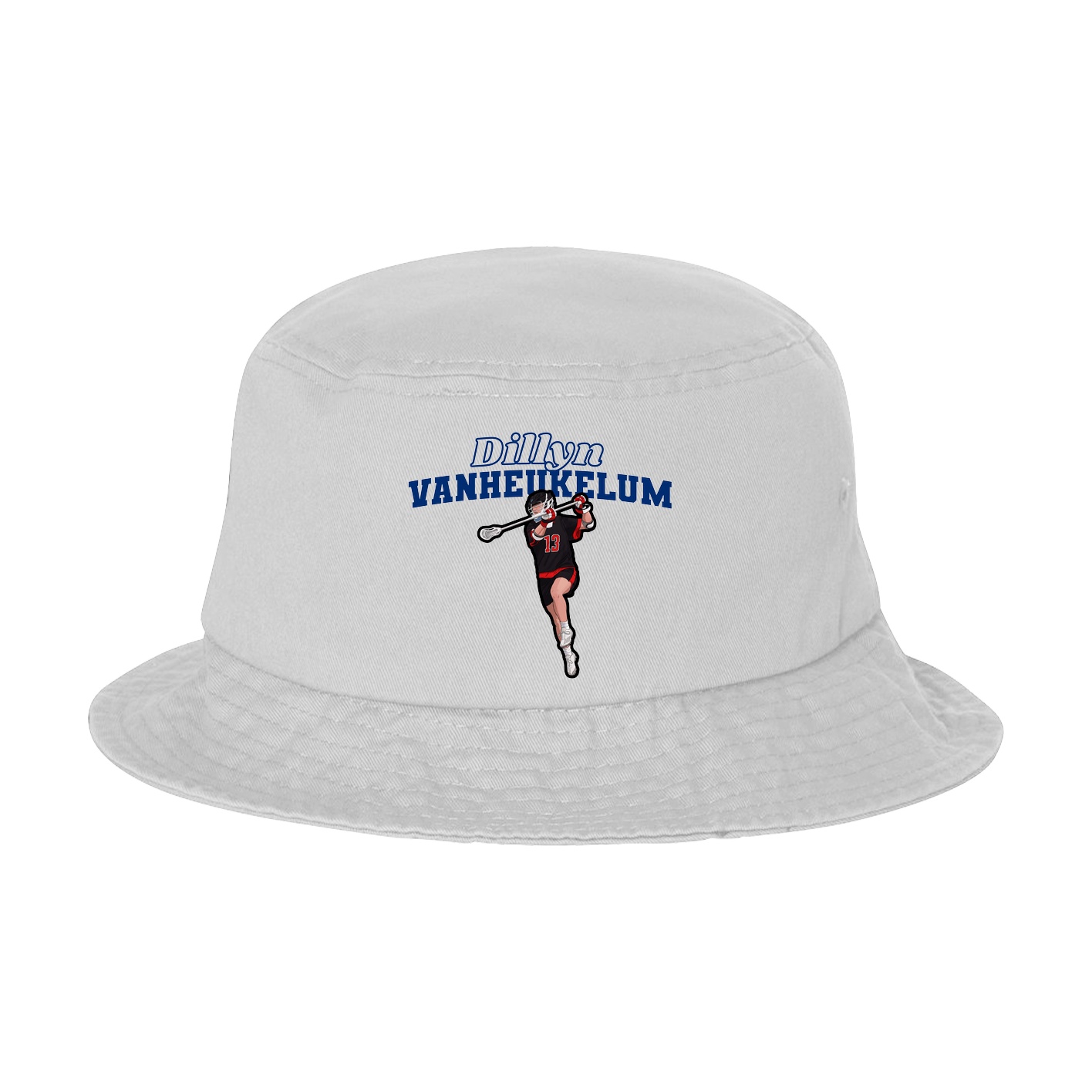 Bucket Cap — Name Arch in White