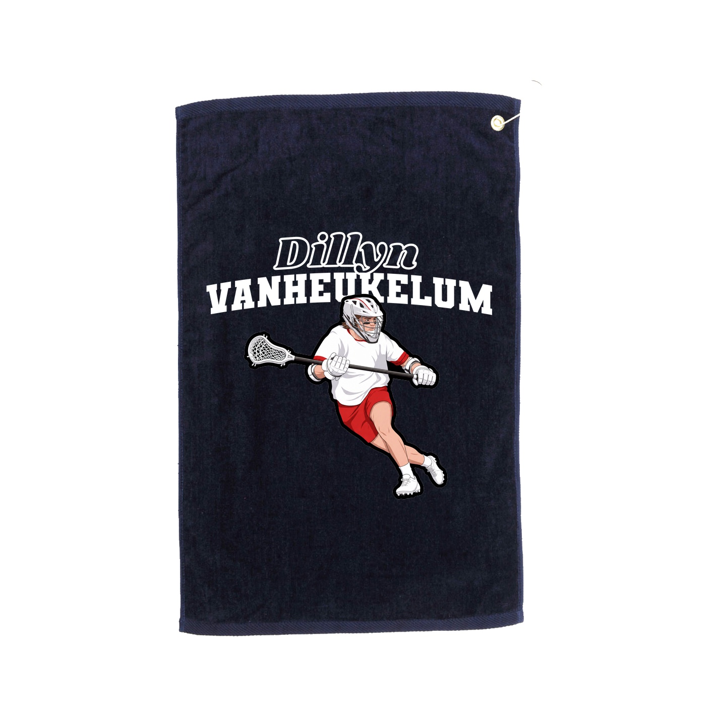 Golf Towel — Name Arch in Navy