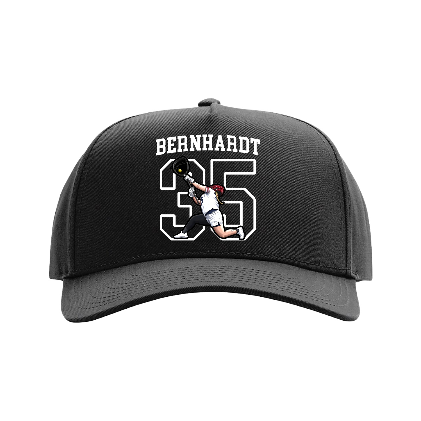 Full Fabric Five-Panel Champ Cap — Shirsey in Black