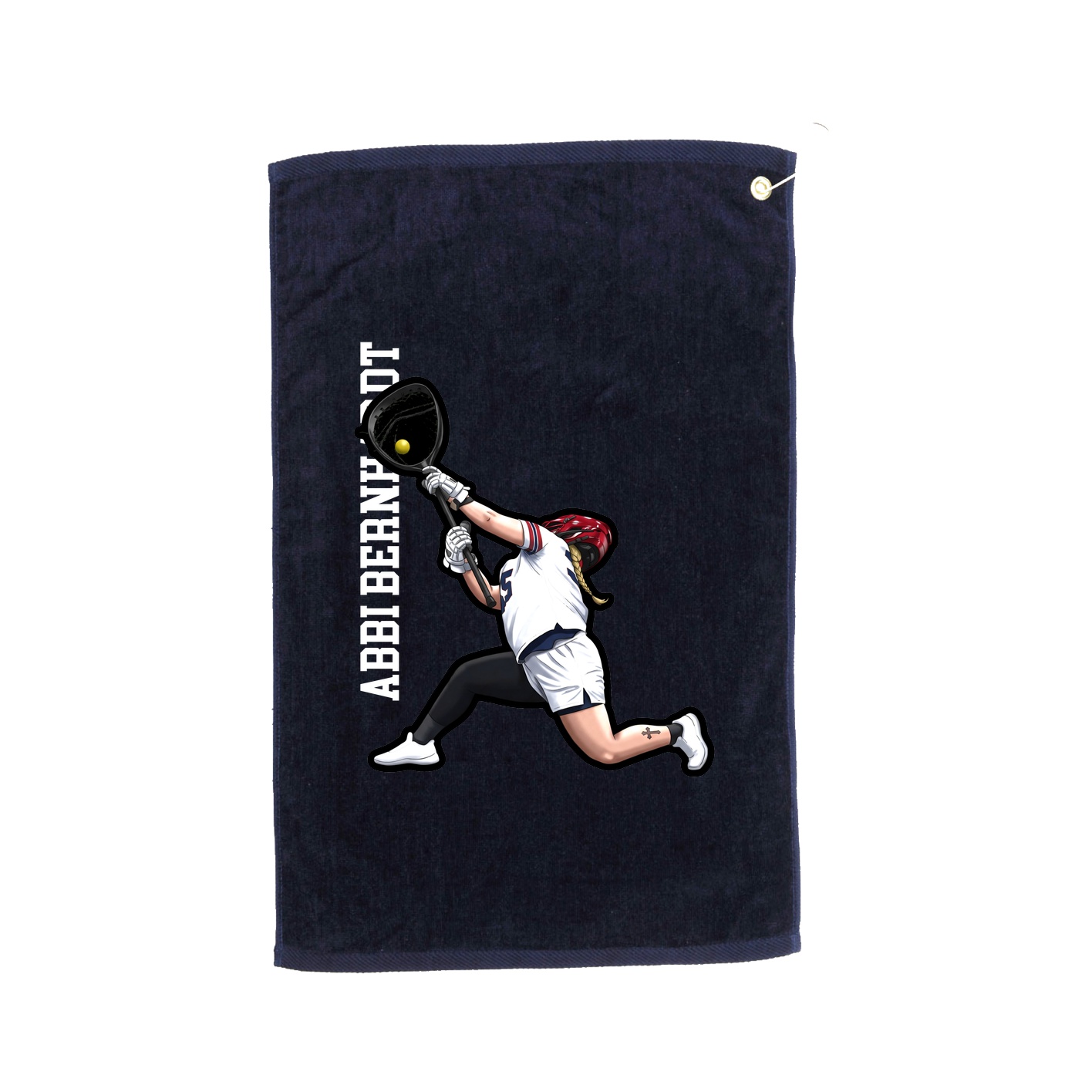 Golf Towel — Name Vertical in Navy
